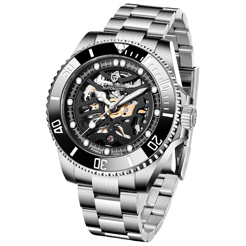 PAGANI DESIGN Skeleton Automatic Ceramic Bezel - variant