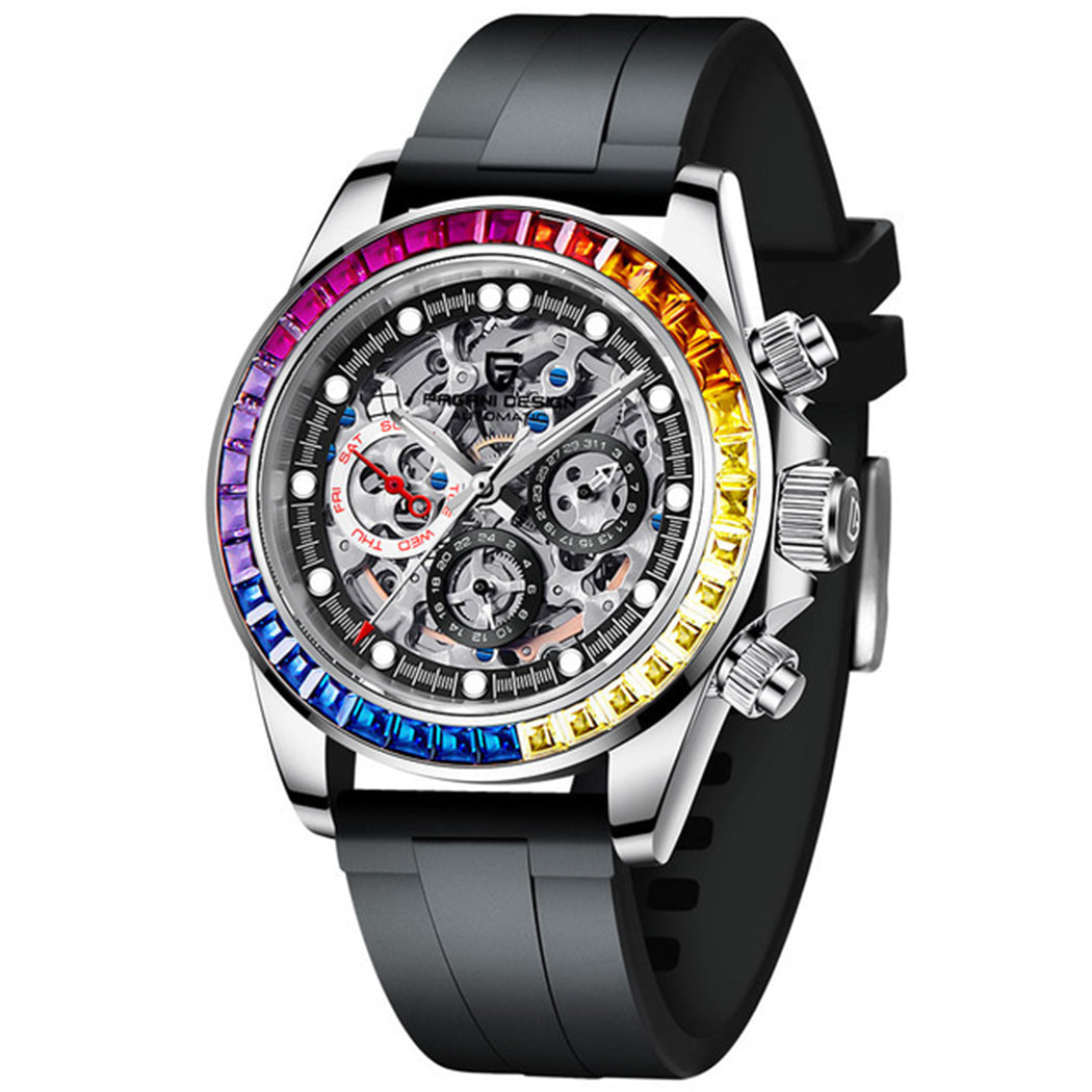 PAGANI DESIGN Skeleton Automatic Rainbow Bezel - variant