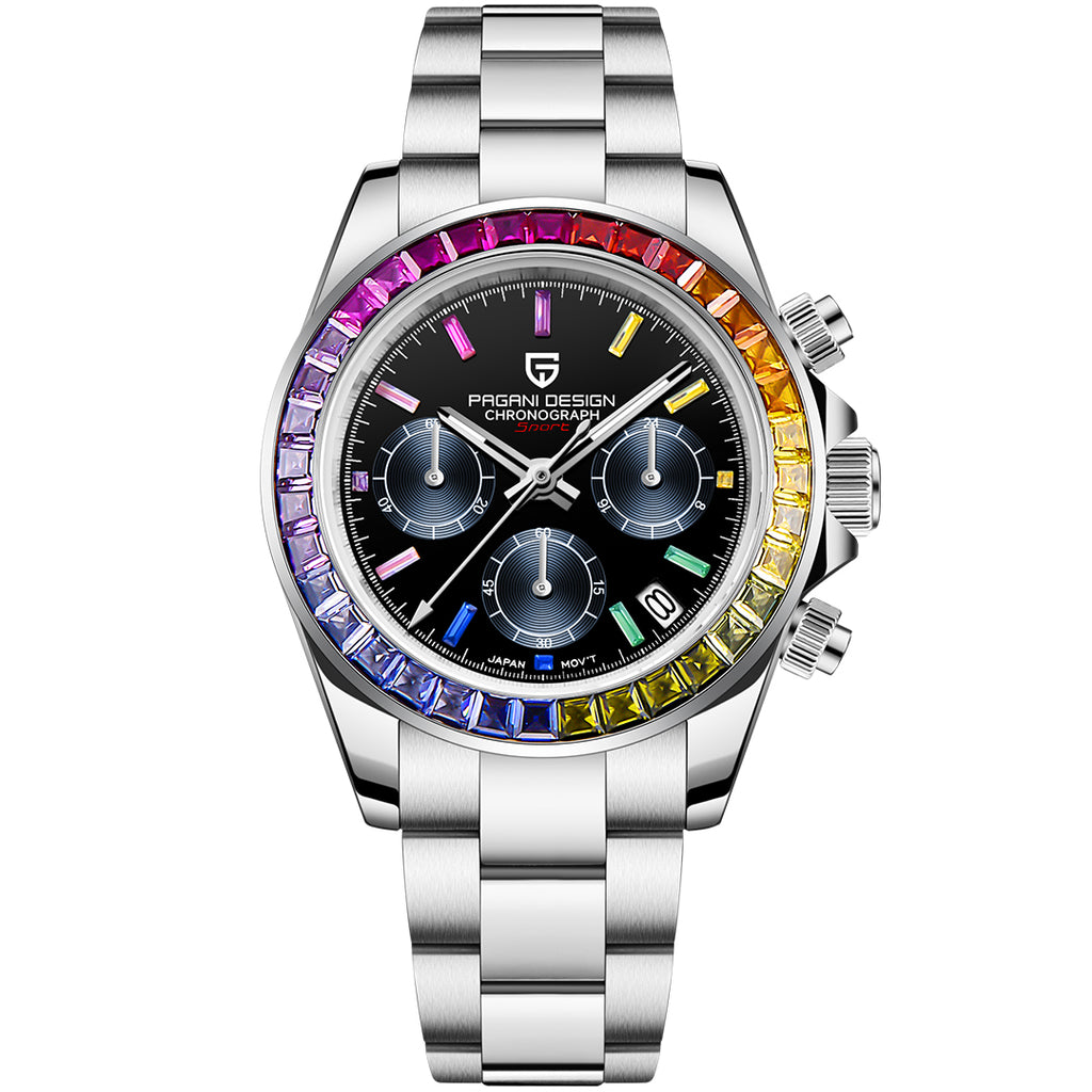 PAGANI DESIGN PD-1644 Chronograph Rainbow Bezel VK63