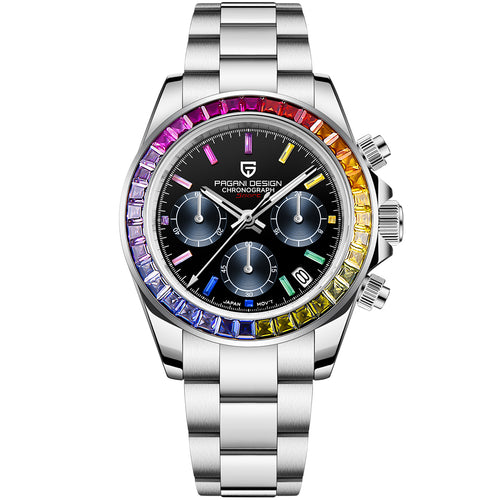 PAGANI DESIGN PD-1644 Chronograph Rainbow Bezel VK63